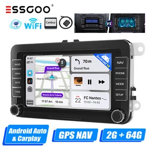 Autoradio Android 14 GPS Navigation 64G Für VW GOLF 5 6 Passat B6 B7 Touran Polo - Bild 1 von 14