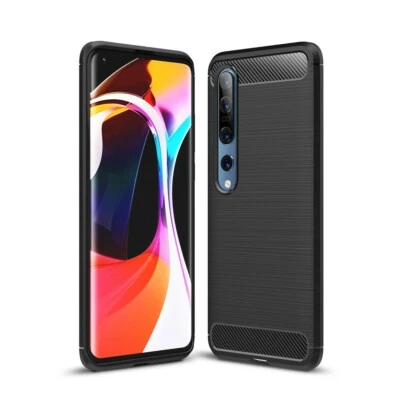COVERKINGZ Funda para móvil Xiaomi Mi 10 / Mi 10 Pro funda silicona parachoques colores carbono