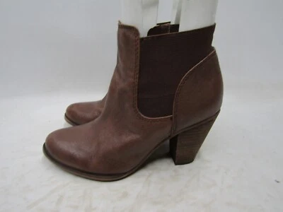 Steven By Steve Madden Mujer Talla 6 M Cuero Marrón Chelsea Moda Botas Botines Foto 1 de 4