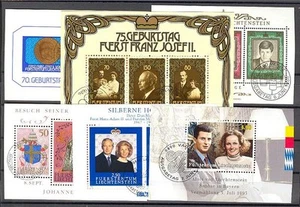 LIECHTENSTEIN, 6 DIFFERENT SOUVENIR SHEET FD CANCELS! - Picture 1 of 1