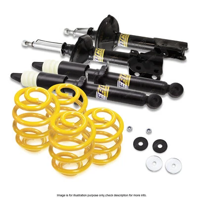 Front Rear Shock Absorbers Lowered King Springs for Toyota Starlet EP91 96-99 - image 1 of 2