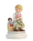 Goebel Lore Figurine Girl Bench with Doll Flowers Limited Edition #265 350/2000