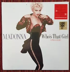 Madonna Who's That Girl Super Club Mix RED Vinyl 12 inch RSD 2022 Sealed, New - Picture 1 of 2