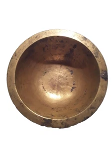 19thc Indian bronze footed cooking bowl - Picture 1 of 10