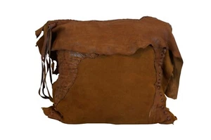 Southwestern Native American Suede Leather Throw Pillow Fiber Fill 16" - Picture 1 of 12