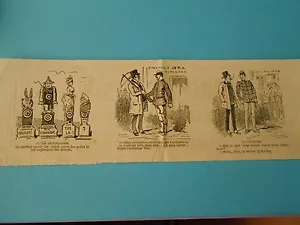 Caricature 1884 - Vignettes Tir de Vincennes Cible selon les gouts des tireurs - Foto 1 di 1