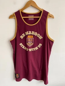 Canterbury Be Maroon Stand With Us Cotton Singlet Mens Medium Maroon Red Top - Picture 1 of 13