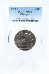1992-P PCGS MS70 Olympic Modern Commemroative Half Dollar 50C - Picture 1 of 2