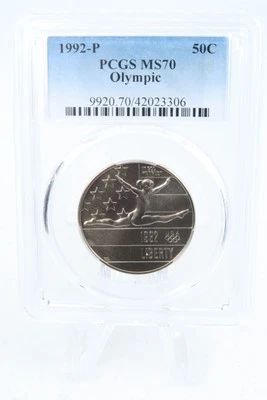 1992-P PCGS MS70 Olympic Modern Commemroative Half Dollar 50C - Image 1 of 2