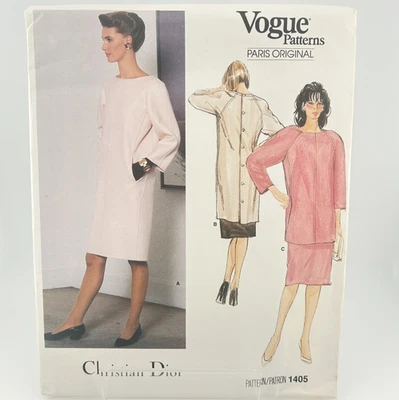 Vogue Paris Original Christian Dior Pattern 1405 Dress Uncut FF Size 12 - Image 1 of 4