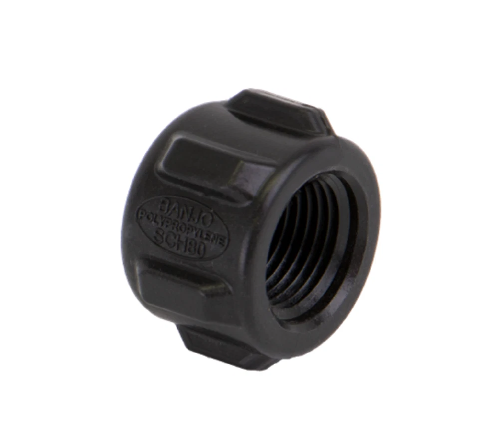 Banjo Black Poly Pipe Cap 3/8" Female NPT - CAP038 - Image 1 of 4