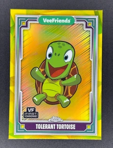 TOLERANT TORTOISE, Topps Chrome Veefriends 2025 YELLOW REFRACTOR, #93 - Picture 1 of 2