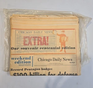 NEW! 1976 JANUARY 17-18 CHICAGO DAILY NEWS NEWSPAPER - 1876 CENTENNIAL EDITION - - Picture 1 of 6