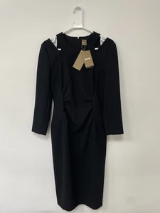 Women's Hugo Boss Dadeka Dress Black Size 8 Tall Brand New With Tags 50488042 - Picture 1 of 17