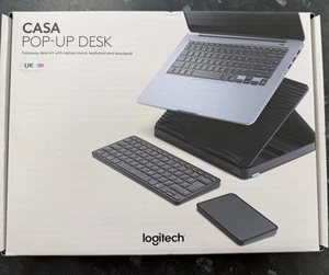 BN Sealed Logitech Casa Pop-up Desk Wireless Keyboard & Touchpad Set -grey - Picture 1 of 1