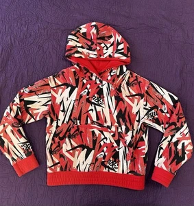Nike 3BRAND by Russell Wilson Girls Size Large Graffiti Printed Cropped Hoodie - Picture 1 of 12