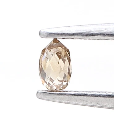 0.14cts Natural Diamond Briolette Bead cut Champagne Color Fancy Diamond 3.5 MM - Image 1 of 4