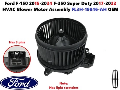 Ford F150 2015-2024 F250 SD 2017-2022 HVAC Blower Motor Assembly FL3H-19846-AH - Image 1 of 4