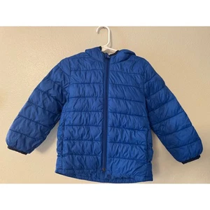 Gap blue puffer jacket kids size 4 upcycled lightweight puffer primaloft - Picture 1 of 3