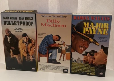 VHS lot Major Payne Bulletproof Billy Madison  Foto 1 de 4