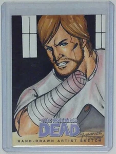 WALKING DEAD COMIC BOOK SKETCH CARD SET 2: RICK GRIMES ARTIST MARK MARVIDA MM24 - Picture 1 of 2