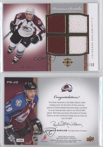 2007-08 Ultimate Collection Premium Swatches /50 Joe Sakic #PS-JO HOF