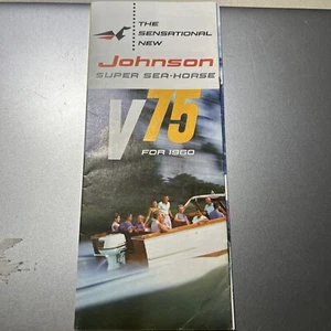 VINTAGE ORIGINAL SUPER JOHNSON SEA HORSES ADVERTISING WITH NICE GRAPHICS - Picture 1 of 9