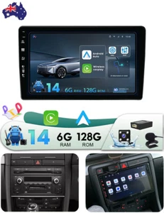 6G+128G Carplay Android 14 For Audi A4 B6 B7 RS4 2002-2008 Radio Stereo GPS Navi - Picture 1 of 24