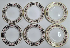 Menge 6 Royal Crown Derby Rand Brotteller 6 1/4" Fabrik 2. Beilagenteller Set - Bild 1 von 5