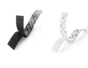 VELCRO® Stick On - Hook & Loop Tape - 50cm X 25mm Wide - Black or White - Picture 1 of 5