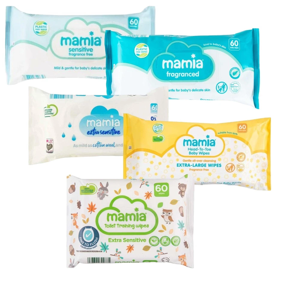 Mamia Baby Wipes: Gentle & Hypoallergenic