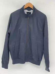 J. Crew Jacket Men Medium Blue Nylon Bomber Style Lightweight Full Zip - Picture 1 of 12
