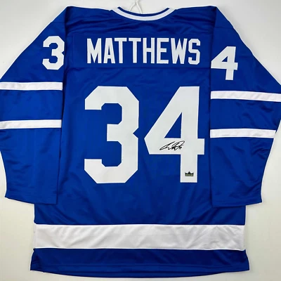 Facsimile Autographed Auston Matthews Toronto Blue Reprint Auto Jersey Men's XL - Image 1 of 4