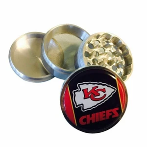 Kansas City Chiefs 2.2" pulgadas Metal Cocina Especias Hierbas Molinillo Trituradora 4 Piezas - Imagen 1 de 4