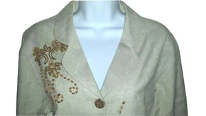Women's Blazer - Womens Jacket - Beaded - Petite Large - Coldwater Creek - Picture 1 of 12