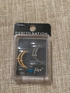 Pierced Nation Bioflex Curve 16G Eyebrow NEW - Picture 1 of 4