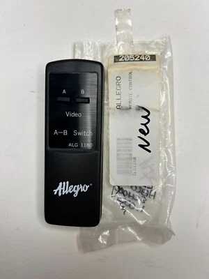 Allegro-Zenith Remote Control for ALG1180 A-B Switch, Black OEM NOS Replacement - Image 1 of 2