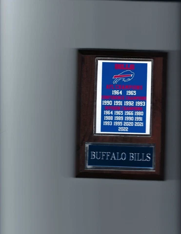 BUFFALO BILLS CHAMPIONS PLAQUE FOOTBALL CHAMPS NFL AFL CONFERENCE DIVISION Cover