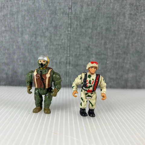 Military Muscle Men Lot Of 2 Soldier Action Figure 2" Inches Toymaker Vintage Cover