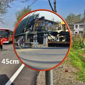 45cm Wide Angle Security Curved Convex Road Mirror Traffic Driveway Safety - Picture 1 of 7