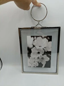 Silver-toned Metal/ Glass Picture Frame- Holds Up To 8" X 10" - Picture 1 of 11