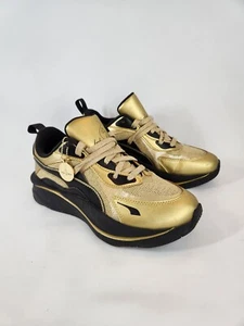 Puma Baby Phat X RsCurve Womens Gold Sparkle Sneakers Casual Shoes 38460601 SZ 7 - Picture 1 of 16