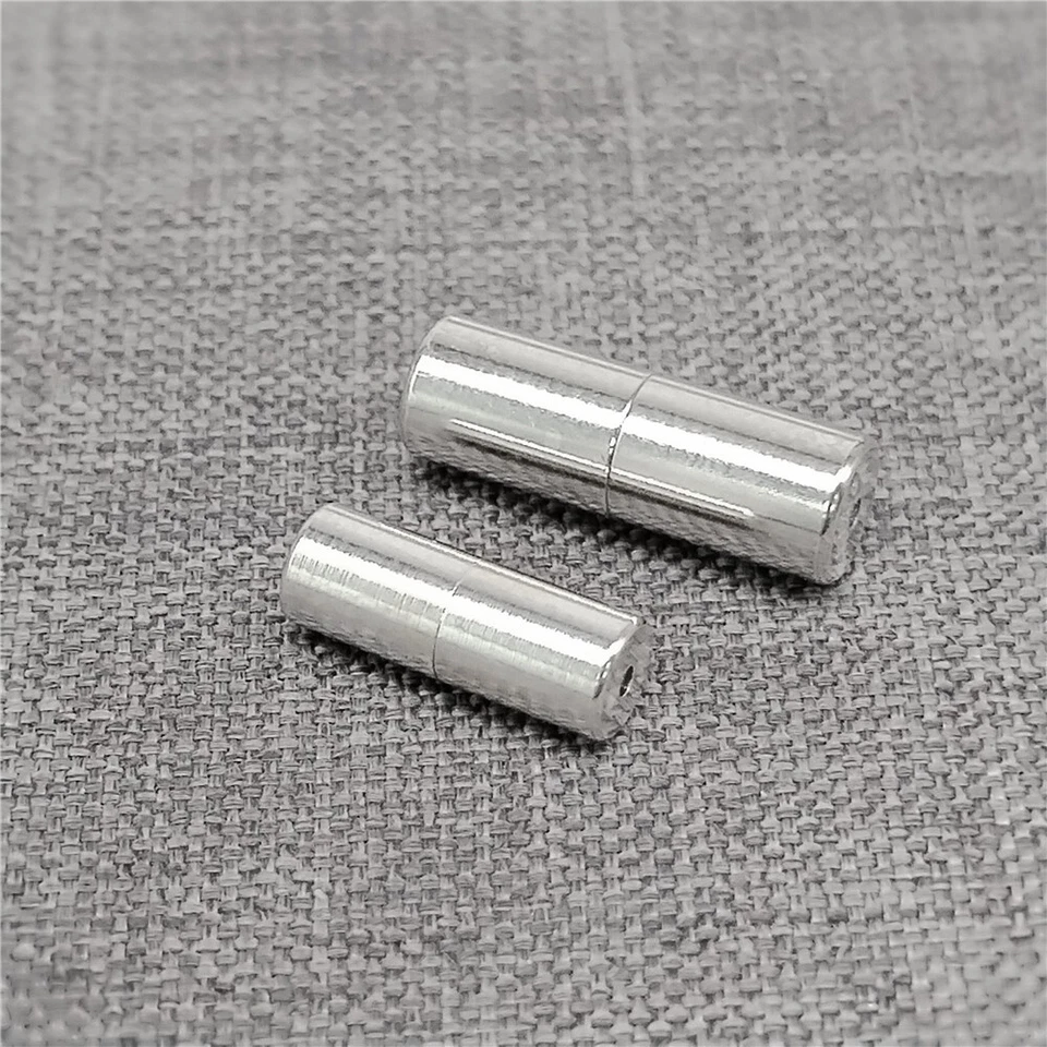 2pcs of 925 Sterling Silver Plain Barrel Screw Clasps for Bracelet Necklace - Image 1 of 4