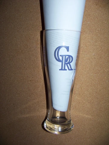 Colorado Rockies & CR pilsner beer glass 8.1" Cover