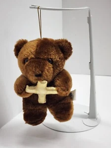 Brown Bear Cross Plush Stuffed Animal Oriental Trading Co Toy Vintage Ornament - Picture 1 of 8
