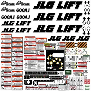 Aufkleber Kit für JLG 600AJ Sky Power Boom 600 Lift + Steuerung & Warnung Aufkleber USA - Bild 1 von 3