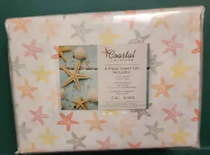 CALIFORNIA KING 4 PC. SHEET SET * NEW * UNOPENED * COASTAL COLLECTION - Bild 1 von 4