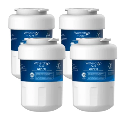 Waterdrop Plus MWF Refrigerator Water Filter Replacement for GE® MWF , 4 Pack