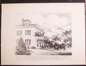 Early 1900's Litho Print CAROL HORROCKS Providence, RI Home - Picture 1 of 4