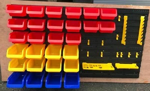 Contenitori in plastica da 44 pezzi con backboard per organizzatore di strumenti di montaggio a parete - Foto 1 di 12